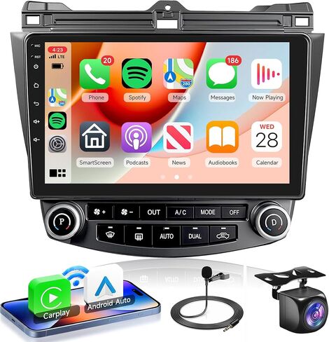 Android 13 Radio for Honda Accord 2003 2004 2005 2006 2007 ، Rimoody Car Stereo GPS WiFi 10.1 '' link link bluetooth fm/rds swc camere camero in Kuwait