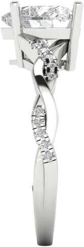 Clara Pucci Yellow/Rose/White 14k Gold Solitaire W/Accents anniversary Engagement Promise Ring - 2.1Ct Heart Cut Simulated Diamond in Saudi Arabia
