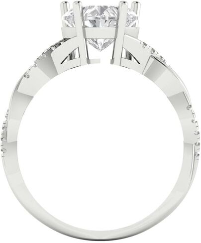 Clara Pucci Yellow/Rose/White 14k Gold Solitaire W/Accents anniversary Engagement Promise Ring - 2.1Ct Heart Cut Simulated Diamond in Saudi Arabia