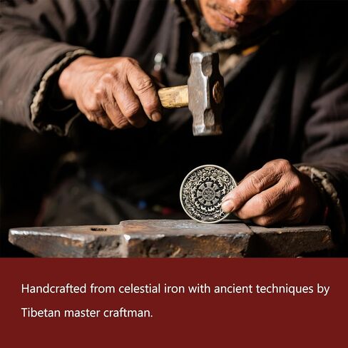 LUCKY DOLMA Tibetan Monk Handmade Blessed Thokcha Nine Palace Bagua Talisman Pendant for Men & Women - Gift of Amulet for Protection, Lucky&Health from the Himalayas. in Saudi Arabia