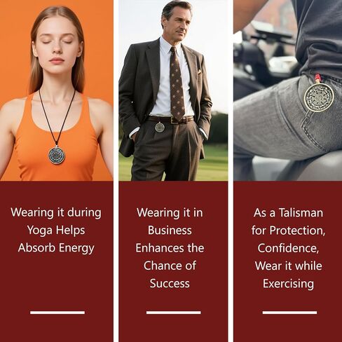 LUCKY DOLMA Tibetan Monk Handmade Blessed Thokcha Nine Palace Bagua Talisman Pendant for Men & Women - Gift of Amulet for Protection, Lucky&Health from the Himalayas. in Saudi Arabia
