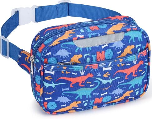 Belt Bags Kids Cute Fanny Pack for Boys Crossbody Personalized Toddler Purses Waist Pack 3 Year Old Gifts (Black Dinasour) in Saudi Arabia