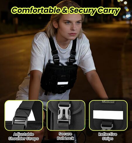 Sports Chest Pack for Men Women, Running Vest Bag Reflective Gear, Tactical Vest, for Cycling Hiking Skiing Camping Fishing Gym Workouts Dog Walking in Saudi Arabia