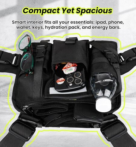 Sports Chest Pack for Men Women, Running Vest Bag Reflective Gear, Tactical Vest, for Cycling Hiking Skiing Camping Fishing Gym Workouts Dog Walking in Saudi Arabia