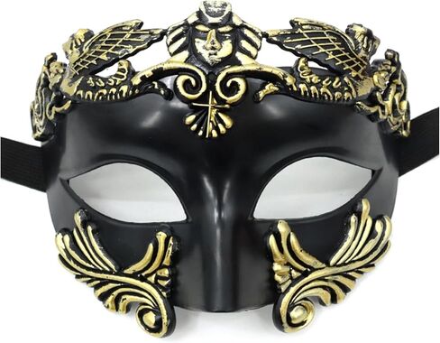 Men's Roman Greek Venetian Half Face Mask - For Masquerade Ball, Mardi Gras, Halloween in Saudi Arabia