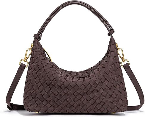 Woven Suede Shoulder Bag - Stylish Hobo Satchel, Slouchy Handbag, Crescent Crossbody Purse & Tote in Saudi Arabia
