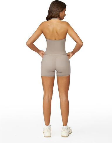 ABOCIW Workout Sets for Women 2 Piece Wrap Halter Tank Top High Waist Biker Shorts Yoga Pilates Outfits in Saudi Arabia