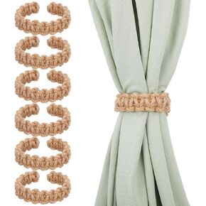 6 قطع من ستائر بوهو، ستائر في الهواء الطلق، ستائر ريفية، ستائر زخرفية مصنوعة يدويًا للمنزل والمكتب وغرفة النوم الخارجية in Kuwait