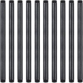 10 Pack 1/2 Inches x 4 Inches Black Malleable Steel Nipples Fitting, DIY Steampunk Industrial Vintage Style. in Kuwait