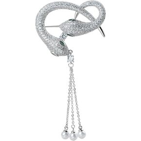 Retro Crystal Rhinestone Snake Brooch Pin Vintage Animal Insect Broach Costume Jewelry Brooches for Women and Men in Saudi Arabia
