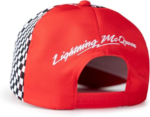Disney Lightning McQueen Kids Red Cap | Adjustable, ‘95 Rust-eze Checkered | Boys’ Summer Sun Hat in Saudi Arabia
