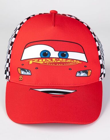 Disney Lightning McQueen Kids Red Cap | Adjustable, ‘95 Rust-eze Checkered | Boys’ Summer Sun Hat in Saudi Arabia