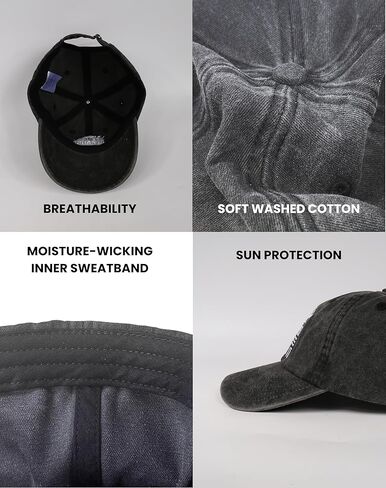 InnoBeta Broken Arm Cap Gifts for Kids, Men - Adjustable Vintage Washed Cotton Embroidered Hat - Get Well Gift for Birthday, Christmas - Black in Saudi Arabia
