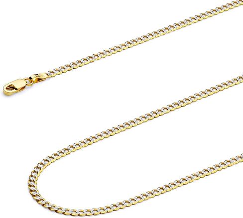 سلاسل كبح الارتباط الكوبي من الذهب المجوف عيار 14 قيراط من Wellingsale (حدد الخيارات) in Saudi Arabia