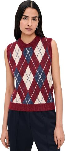Another Girl Women's Argyle Knit Tank Sweater Vest in Saudi Arabia