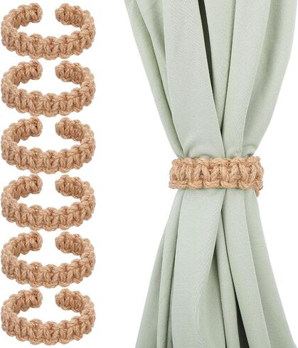 6 قطع من ستائر بوهو، ستائر في الهواء الطلق، ستائر ريفية، ستائر زخرفية مصنوعة يدويًا للمنزل والمكتب وغرفة النوم الخارجية in Kuwait