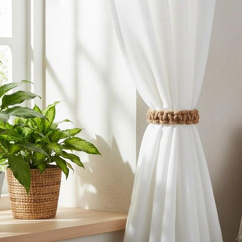 6 قطع من ستائر بوهو، ستائر في الهواء الطلق، ستائر ريفية، ستائر زخرفية مصنوعة يدويًا للمنزل والمكتب وغرفة النوم الخارجية in Kuwait