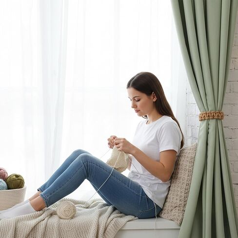 6 قطع من ستائر بوهو، ستائر في الهواء الطلق، ستائر ريفية، ستائر زخرفية مصنوعة يدويًا للمنزل والمكتب وغرفة النوم الخارجية in Kuwait