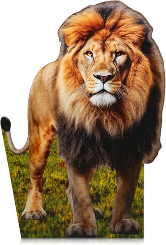 Yookeer 4 ft Brown Bear Cardboard Cutout Stand up Life Size Safari-Themed Birthday Party Decoration Jungle Cardboard Stand-up Photo Prop for Zoo Theme Vbs Event Backdrop Stand up Decorations in Saudi Arabia