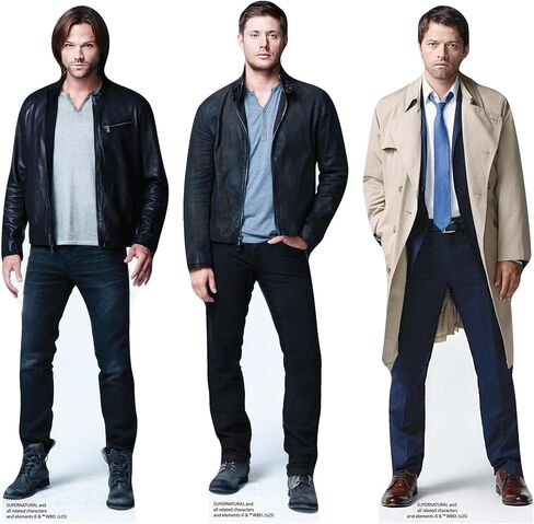 مجموعة Star Cutouts SC4635 Supernatural Shelf Top Pack - Dean، Sam & Castiel، قطع من الورق المقوى مقاس 31 سم للمعجبين وهواة الجمع وديكور الغرفة in Saudi Arabia