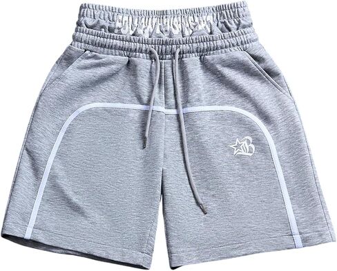 Men's Y2K Wide Leg Baggy Sweat Shorts Drawstring Double Waisted Workout Running Track Shorts in Saudi Arabia