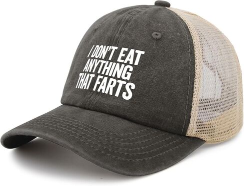 I Don't Eat Anything That Farts Golf Hats Cycling Caps for Daughter in Saudi Arabia