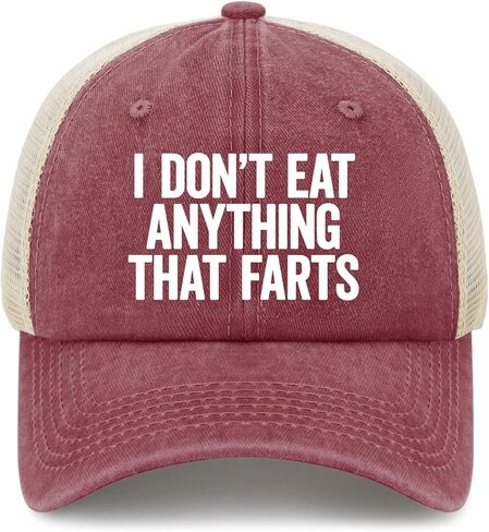 I Don't Eat Anything That Farts Golf Hats Cycling Caps for Daughter in Saudi Arabia