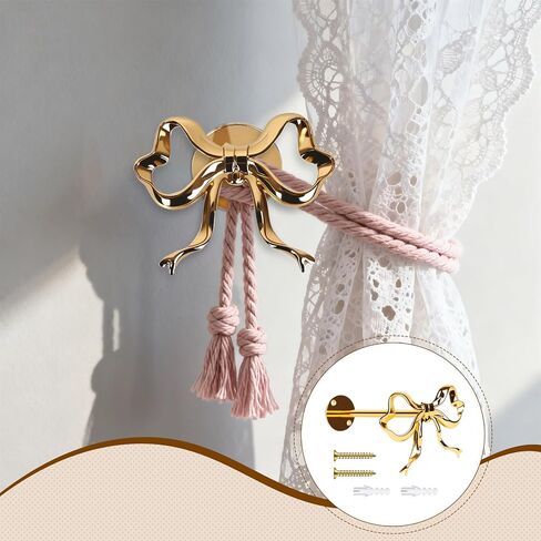 الذهب القوس الستار Holdbacks 2 حزمة معدنية الحائط القوس الستار عقد ظهورهم الستائر أصحاب الذهب الحديثة لغرفة المعيشة غرفة نوم مكتب المنزل in Saudi Arabia