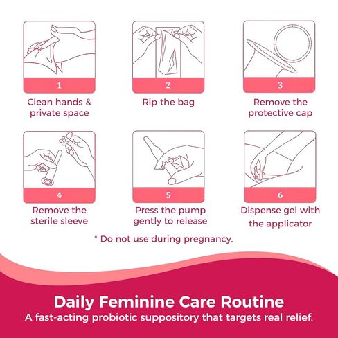 Women's Intimate Care Gel – Enhances Firm Feel & Comfort | Probiotic & Herbal Formula | pH Balanced Daily Hygiene & Odor Control | Gentle Moisturizing Feminine Wash with Applicator (10 PACK) in Saudi Arabia