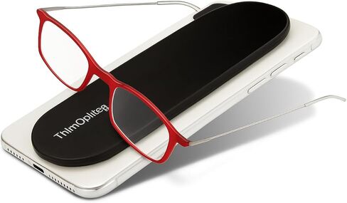 نظارات القراءة دائمًا معك من ThinOptics مع حافظة رفيعة - يمكن توصيل القارئ بهاتفك أو جهازك اللوحي أو وضعه في جيبك in Kuwait