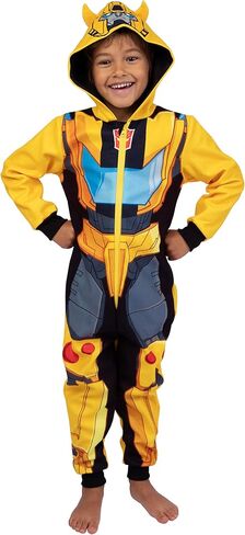 Transformers Bumblebee Fleece Onesie Pajamas for Boys | PJs | Sizes 4 To 10 in Saudi Arabia