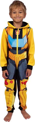 Transformers Bumblebee Fleece Onesie Pajamas for Boys | PJs | Sizes 4 To 10 in Saudi Arabia