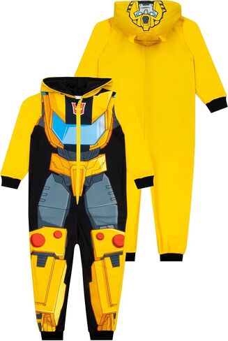 Transformers Bumblebee Fleece Onesie Pajamas for Boys | PJs | Sizes 4 To 10 in Saudi Arabia