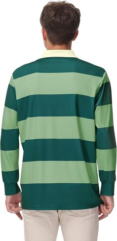 Arvilhill Men Classic Costume Halloween Blues Stripes Clues Green Polo Shirt Steve M in Saudi Arabia