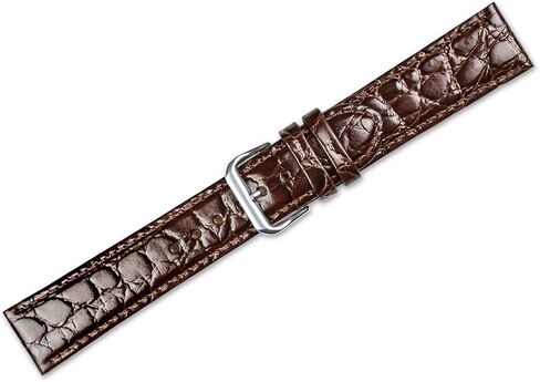 سوار ساعة deBeer Alligator Grain - اختيار اللون (أسود، بني) والعرض (16 مم، 18 مم، 19 مم، 20 مم) in Kuwait