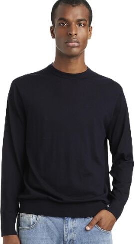 Daily Men’s Crew Neck Sweater – Essential Line, 90% Wool 10% Cashmere Pullover, Lightweight Classic Knit in Saudi Arabia