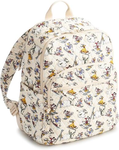 Vera Bradley Women's Disney Premium Cotton Bancroft Backpack, Downhill Skiing Mickey and Friends, One Size in Saudi Arabia
