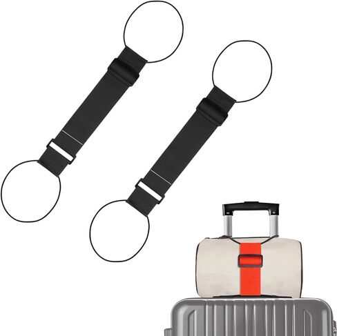 2 PCS Luggage Straps for Suitcase, Luggage Connector Straps,Multi-Functional Adjustable Durable Elastic Straps in Saudi Arabia
