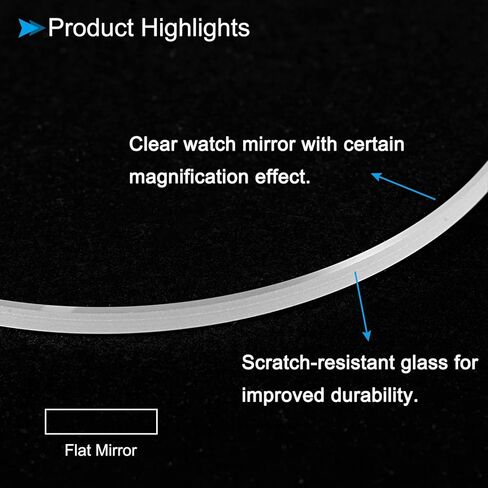 Watch Crystal Len Glass, 44mm Dia. 1.2mm Thicken, Sapphire Flat Round Face Crystals Replacement Lens Clear - (Applications: for Watchmaker Repair Electronic Mechanical Watches) in Saudi Arabia