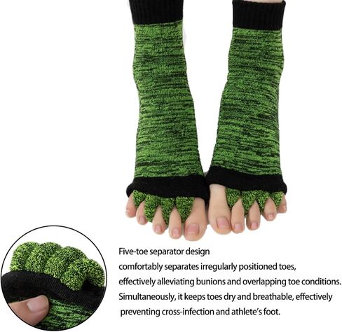 Harssidanzar Women's Warm Adults Soft House Washable Cute Alignment Socks with Toe Separators RL041US in Saudi Arabia