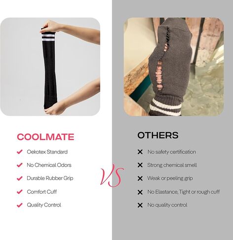 CoolMate 2/4 أزواج من جوارب البيلاتس مع مقابض للنساء، جوارب اليوغا، طاقم نسائي غير قابل للانزلاق للتمرين، بار، هدايا البيلاتيس (4 أزواج طاقم أسود) in Kuwait