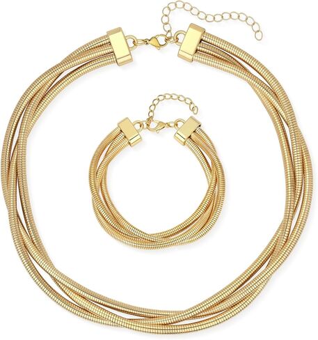 Chunky Gold Choker Necklace for Women, Multi-wrap Chunky Layered Choker Necklace Lightweight Alloy Non-Tarnish Silver/Gold Collar Necklace Punk Cuban Link Chain Choker Necklace in Saudi Arabia