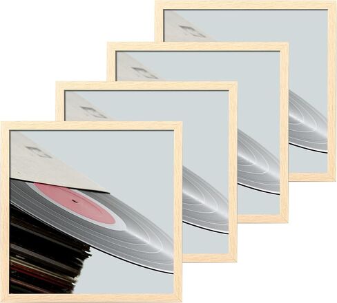 eletecpro 12.5x12.5 إطار سجل أسود، قوي وخفيف الوزن، إطار ألبوم PVC مصنوع لعرض سجلات الفينيل، ديكور منزلي للجدار سهل التعليق يناسب أغطية LP مقاس 12x12، 4 عبوات in Kuwait