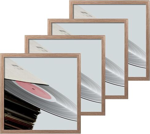 eletecpro 12.5x12.5 إطار سجل أسود، قوي وخفيف الوزن، إطار ألبوم PVC مصنوع لعرض سجلات الفينيل، ديكور منزلي للجدار سهل التعليق يناسب أغطية LP مقاس 12x12، 4 عبوات in Kuwait