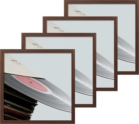 eletecpro 12.5x12.5 إطار سجل أسود، قوي وخفيف الوزن، إطار ألبوم PVC مصنوع لعرض سجلات الفينيل، ديكور منزلي للجدار سهل التعليق يناسب أغطية LP مقاس 12x12، 4 عبوات in Kuwait