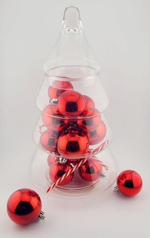 Necessia 110 oz. (3.25 Liter) Christmas & New Year Pine Tree Glass Jar with Lid – Festive Holiday Decor for Seasonal Displays in Saudi Arabia