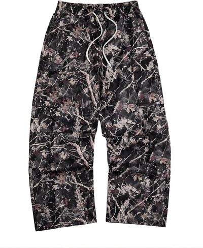 Soly Hux Men Men's Camo Baggy Cargo Pants Vintage Vintage Vintage مرنة الخصر على نطاق واسع in Kuwait
