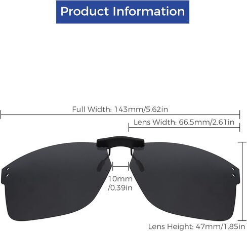 Polarized Clip-on for Oakley OX8156 54mm Eyeglasses in Saudi Arabia