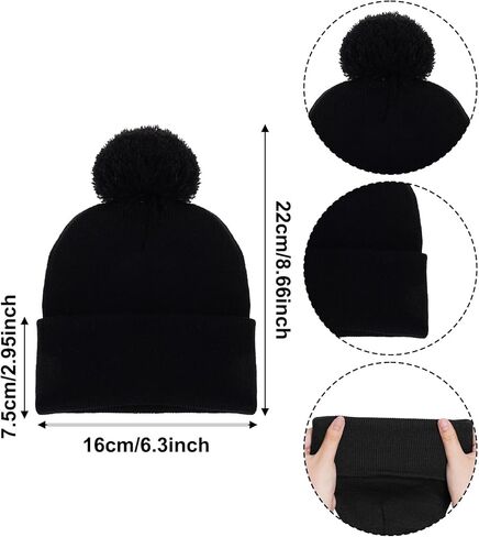 Kids Winter Beanie Hat and Gloves Set for Boys Girls, Knit Hat Warm Gloves Unisex Cold Weather Cap Stretchy Glove in Saudi Arabia