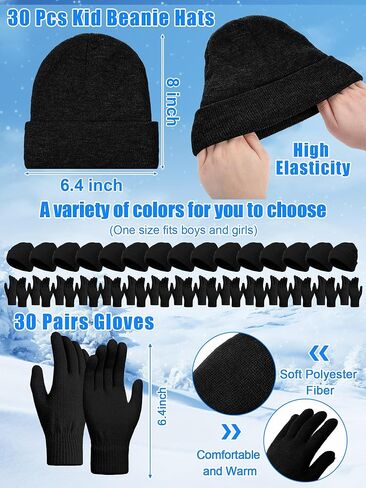 150 Pcs Bulk Kids Winter warm kit Hat Glove Scarf Sock and Organza Bags, Homeless Care Package Supplies Winter Gift in Saudi Arabia